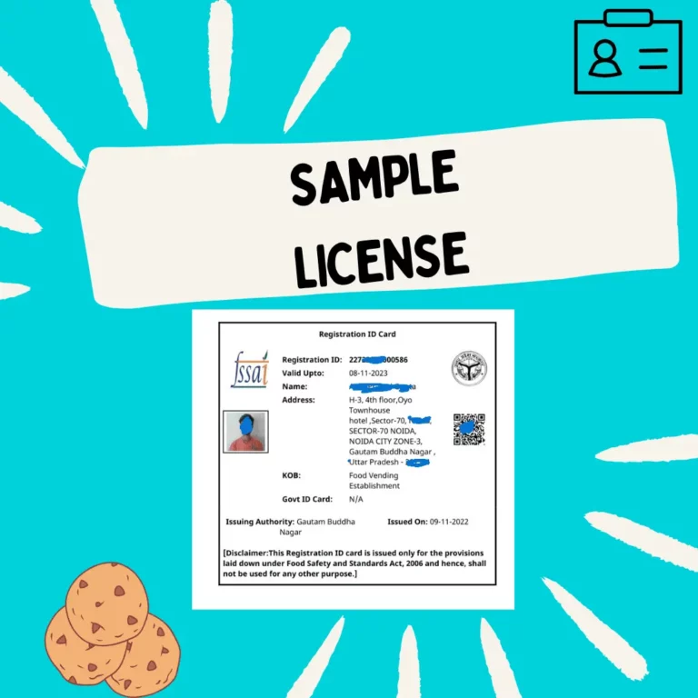 Sample food Licence